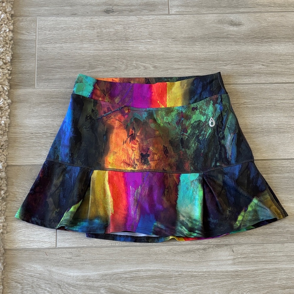 Dona Jo Multi Color Athletic Skirt Skort - Picture 2 of 11